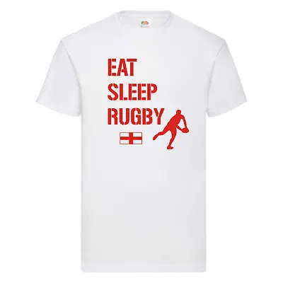 Buy Kids England, Eat Sleep Rugby T-Shirt, English, Rugby Fan Tshirt, World Cup • 12.99£