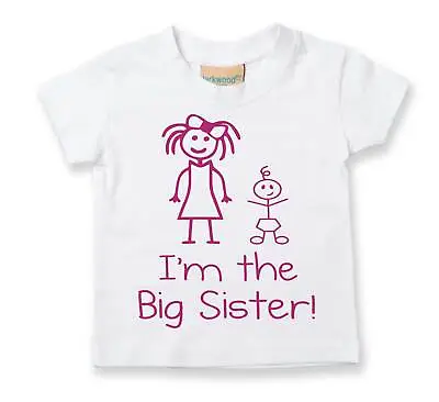 Buy 60 Second Makeover Limited I'm The Big Sister White Tshirt • 11.99£
