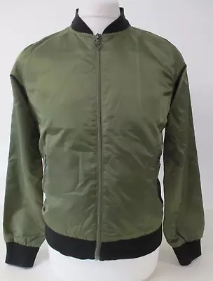 Buy Lightweight Bomber Jacket, Zip Front, Olive Green, Medium, Fits 36  Chest • 14£