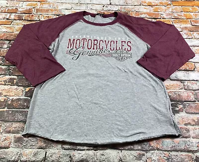 Buy (K3) Harley Davidson Womens M Baseball Raglan T-Shirt Monroe Louisiana Stretch • 11.17£