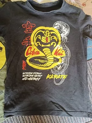 Buy Cobra Kai Karate T-shirt Age 6/7 Years • 0.99£