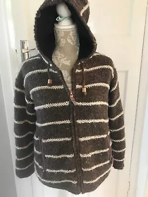 Buy Pachamama Nepalese Wool Fleece Lined Hoodie Cardigan • 18£