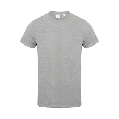 Buy Mens Short Sleeve T-Shirt Crew Neck Soft Stretch Cotton Top Tee Sports Gym • 9.61£