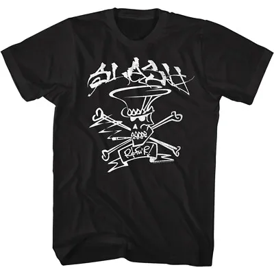 Buy Slash Skull & Crossbone Drawing R & FNR Men's T Shirt Heavy Metal Music Merch • 40.90£