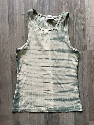 Buy Weekday Ladies Grey/white Tie Dye Vest Top T-shirt Size L Great Condition • 12.99£