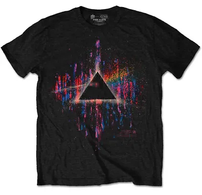 Buy Pink Floyd Dark Side Of The Moon Pink Splatter T-Shirt OFFICIAL • 15.19£
