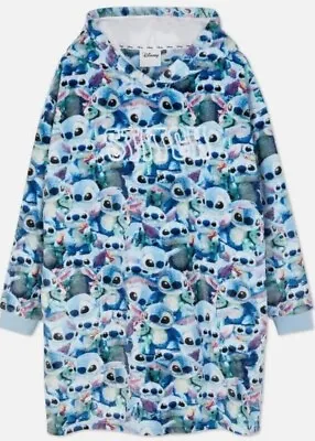 Buy Disney Lilo & Stitch Women's Ladies Fleece Blanket Snuddie Hoodie Medium/Large • 19.99£