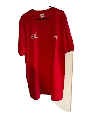 Buy Brand New TYR T-shirt British Swimming Team Gb -Red - Small • 25£