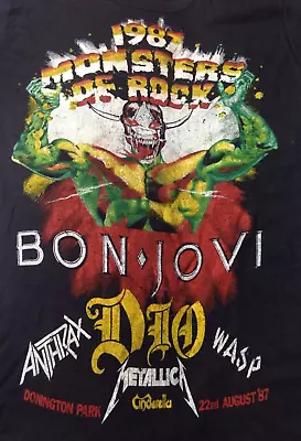 Buy Metallica Anthrax Bon Jovi Ronnie James Dio Vintage 80s CONCERT T SHIRT M UNWORN • 10.50£