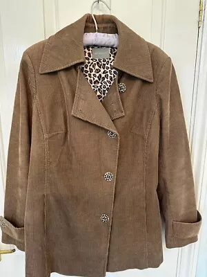 Buy M&S Per Una Ladies Jacket Size 16 Brown Corduroy Fully Lined Used Good Condition • 15£