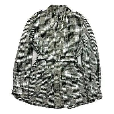 Buy Women’s Vintage Baracuta Checkered Wool Shacket Shirt/Jacket Green & Ivory S • 100£