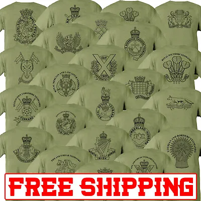 Buy Royal Yeomanry Double Sided Printed Army Olive Green Tshirt Sniy Lancer Reserve • 17£
