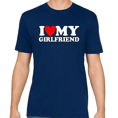 Buy Valentines Day T Shirt Mens I Love My Girlfriend T-Shirt Birthday Gift Joke Fun • 9.99£