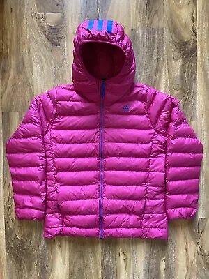 Buy Women’s Adidas Climaheat Insulated  PinkPuffer Jacket Size UK Large 16-18 • 29.99£