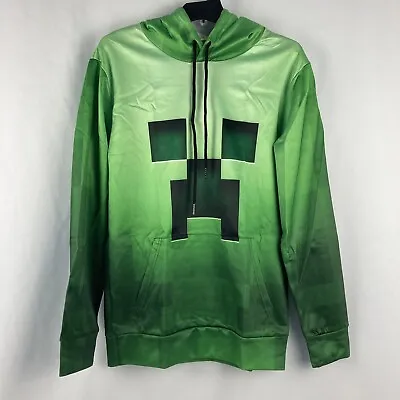 Buy 3d Printed Green Creeper Pullover Hoodie Mine Game Youth Size S Small • 14.47£