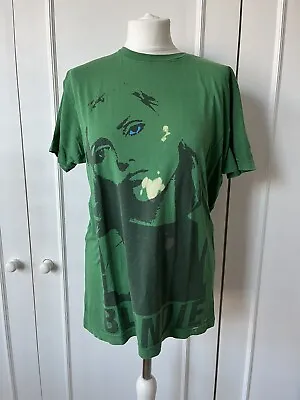 Buy Marc Jacobs 100% Cotton Green Distressed T Shirt - Blondie Picture Size M • 17£