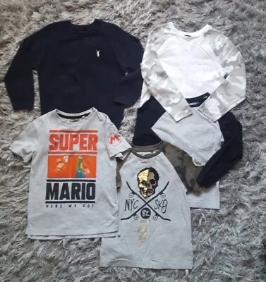 Buy Bundle T-shirts & Long Sleeve Tops, Super Mario With Hologram Front, Camouflage  • 5.99£