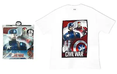 Buy Mens Official Avengers Captain America Civil War Iron Man T-Shirt Top S M L XL  • 6.99£