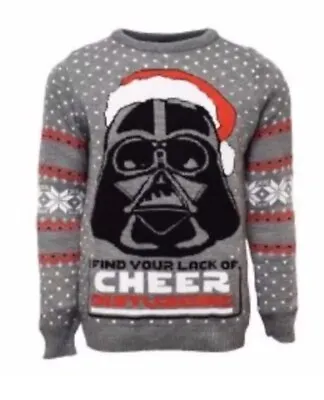 Buy Large (UK) Star Wars Darth Vader Christmas Sweater Jumper By Numskull • 33.99£