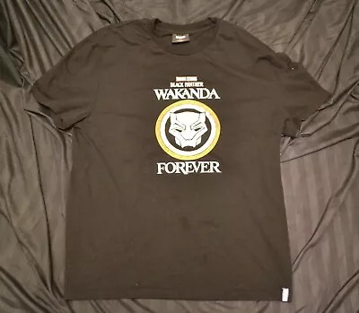 Buy T Shirt Marvel  Black Black Panther Wakanda Forever Large • 10£
