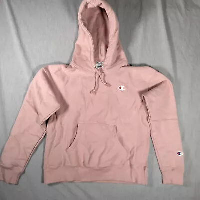 Buy Champion Womens Hoodie Pink Size Small Reverse Weave Embroidered Patch • 11.37£