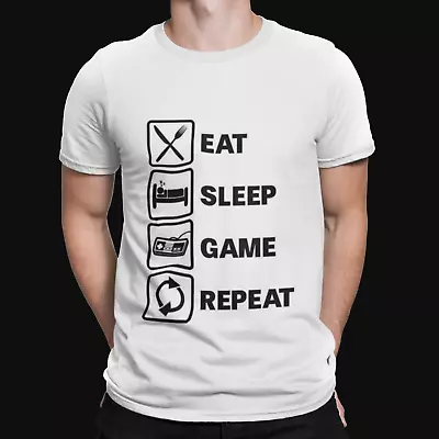 Buy Eat Sleep Game T-Shirt - Cool - Children - Cartoon - Youtube - Chad - Gamer PS • 8.39£