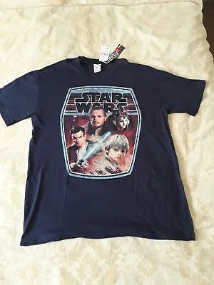 Buy Star Wars - The Phantom Menace - Vintage T-Shirt -  Blue -  New - Large • 19.99£