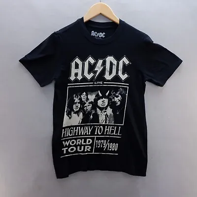Buy ACDC T Shirt Small Black Highway To Hell World Tour 1979/80 Rock Band Music Mens • 10.82£