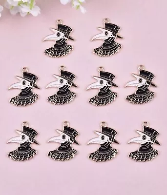 Buy 10 X Raven Gothic Style Charms Jewellery Making Crafts Witch Steampunk • 6.95£