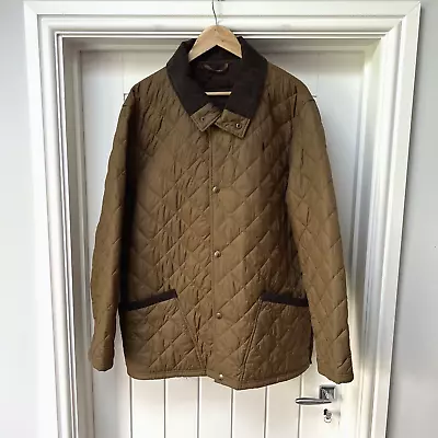 Buy Jack Murphy Dublin Men's Quilted Jacket Corduroy Collar Brown Size 2XL • 29.99£