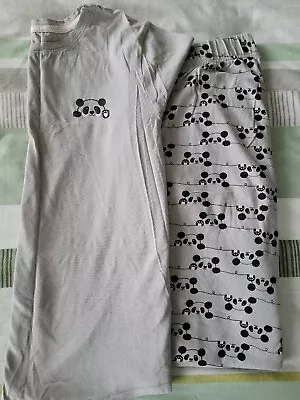 Buy Matalan Grey Panda Print Pyjamas Size M Medium (12-14) *Next Day Post* • 5.99£