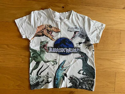 Buy Jurassic World Themed Dinosaur T Shirt. Age 7 Year. Primark. White • 2.99£