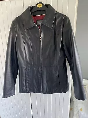 Buy Ladies Black Leather Jacket Small • 20£