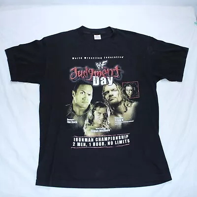 Buy Vintage WWF Judgement Day T Shirt Mens Large Black 2000 WWE Wrestling The Rock • 199.99£