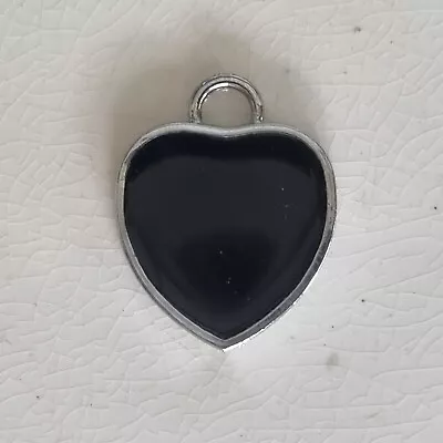 Buy Black Heart Pendant Silver Tone Metal Small Necklace Jewelry Charm Soft Edge 1  • 5.90£