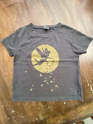 Buy Next Girls Disney Tinkerbell Black And Gold T-shirt - Age 6 Years • 2£