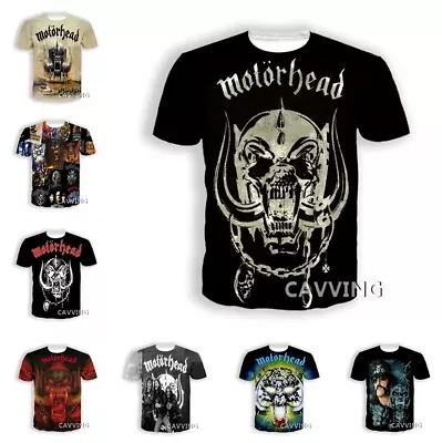 Buy Metal Rock Band Motorhead 3D Print Women Men Short Sleeve T-shirt Tops Casual • 10.79£
