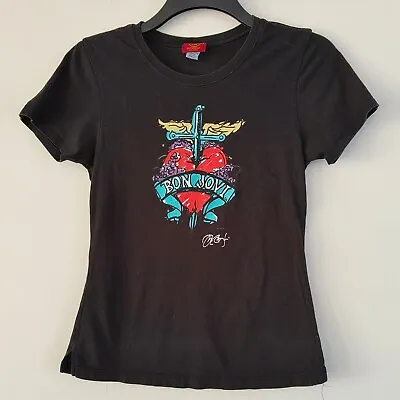 Buy Hard Rock Cafe New York Bon Jovi T Shirt Womens Size Small Sig Series 26 • 6.99£