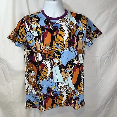 Buy Cakeworthy Disney Aladdin AOP T-Shirt Adult M Jasmine Jafar Rajah Abu NWT • 51.97£