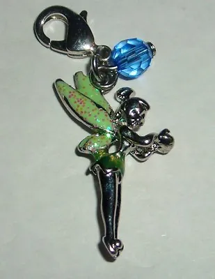 Buy Disney Peter Pan Tinkerbell Blue Stone Lobster Clasp Bracelet Charm  • 3.75£