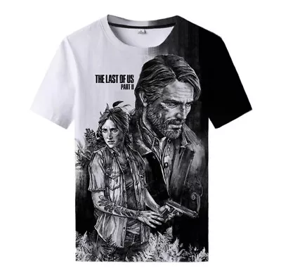 Buy Summer Boys Adults The Last Of Us Ellie And Joel Gaming 3D Print T-shirt Top NEW • 12.99£