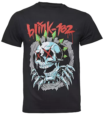 Buy Blink-182 Six Arrow Skull T Shirt  Official Rock Band Logo Merch Tee New Black • 16.93£