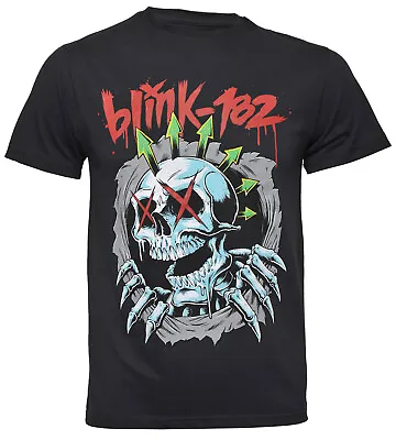 Buy Blink-182 T Shirt  Six Arrow Skull Official Rock Band Logo Merch Tee New Black • 16.95£