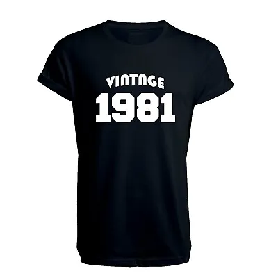 Buy Vintage 1981 T Shirt - 41st Birthday T Shirt, Classic, Gift, Birth Year • 9.99£