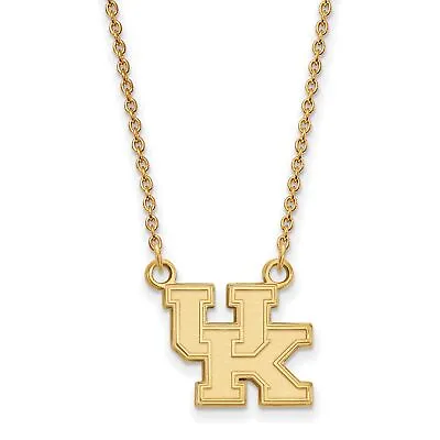Buy Kentucky Wildcats School Letters Logo Pendant Necklace Gold Plated Silver • 60.47£