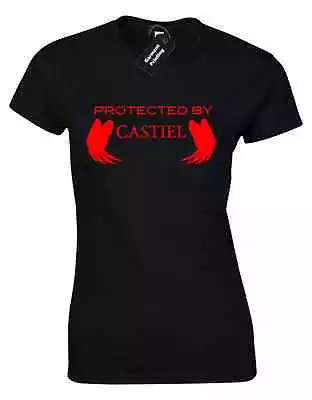 Buy Protected By Castiel Ladies T Shirt Supernatural Winchester Brothers Devil Bobby • 7.99£