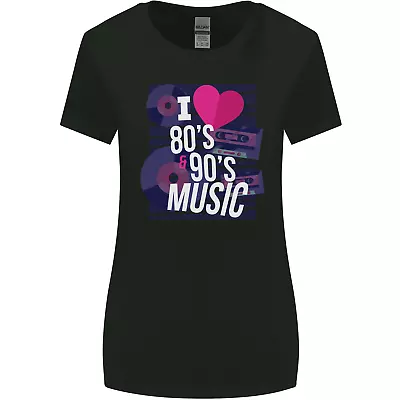 Buy I Love 80s 90s Music Pop Rock Acid House Womens Wider Cut T-Shirt • 9.99£