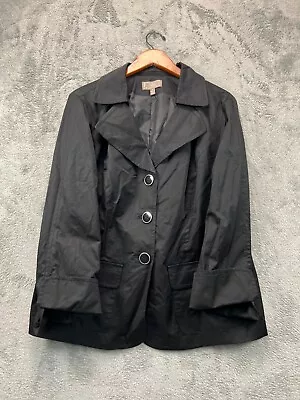 Buy Clinton Kelly Pea Coat Jacket Womens Plus 1X Black Nylon Blend Softshell Ladies • 15.84£