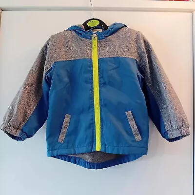 Buy BOYS 12 - 18 MONTHS Shower Proof  Jacket Blue And Grey, From Peacock • 0.99£