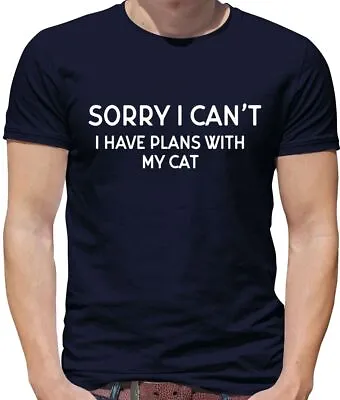 Buy Sorry I Can't, I Have Plans With My Cat - Mens T-Shirt - Cats Pet Pets Love • 13.95£